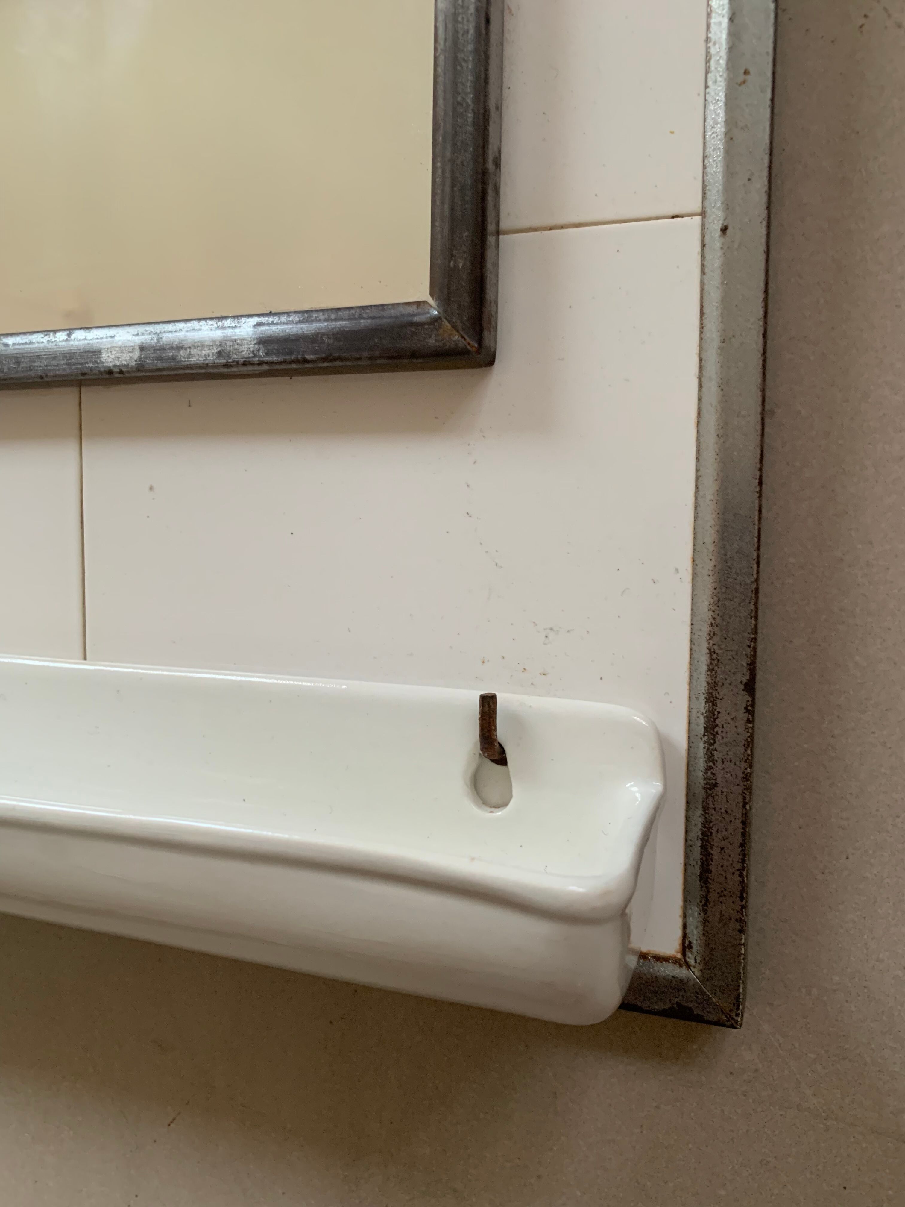 Barber mirror old tiles