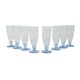 Set of champagne glasses, Italian design, 1980s, production: Italy