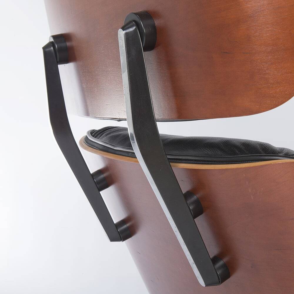 Black & Cherry Herman Miller Original Eames Lounge Chair & Ottoman