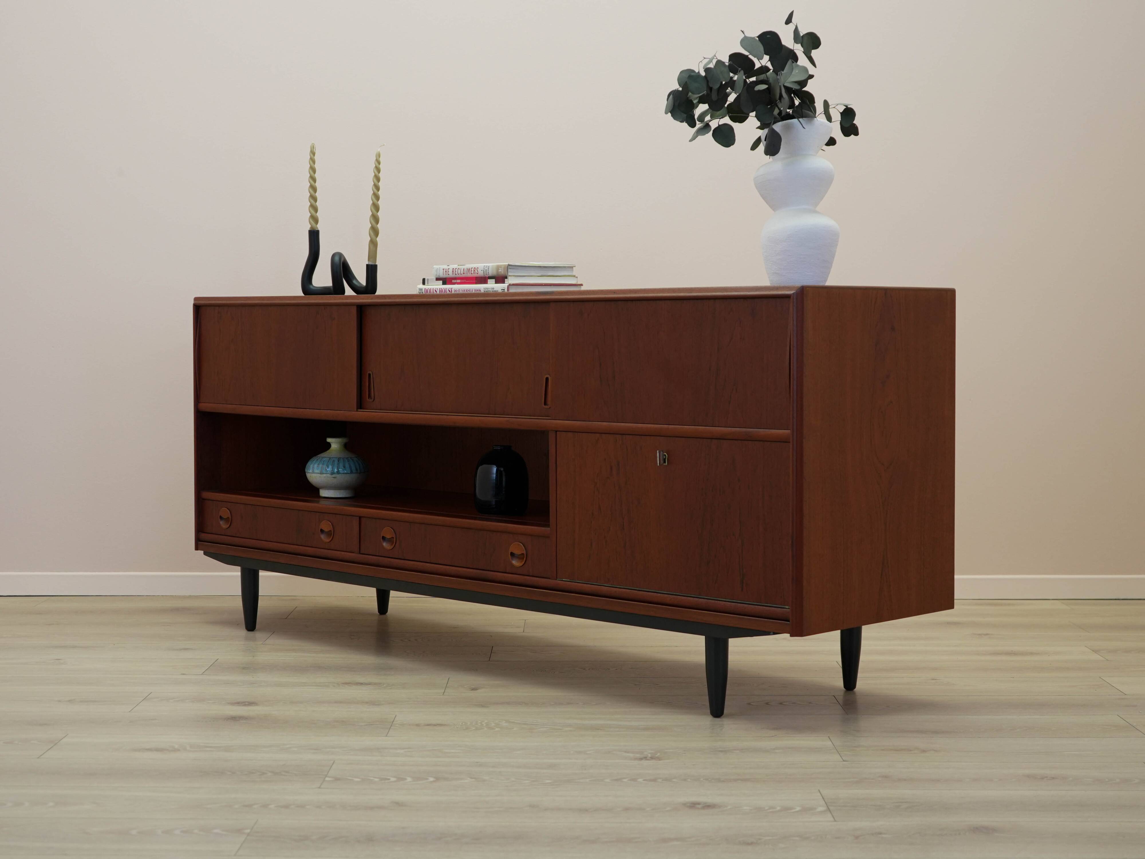 Teak sideboard, Danish design, 1970s, made in Denmark