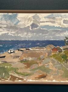 Large Original Swedish Oil on Canvas – “Strand, Öland” by Ingvar Hällgren