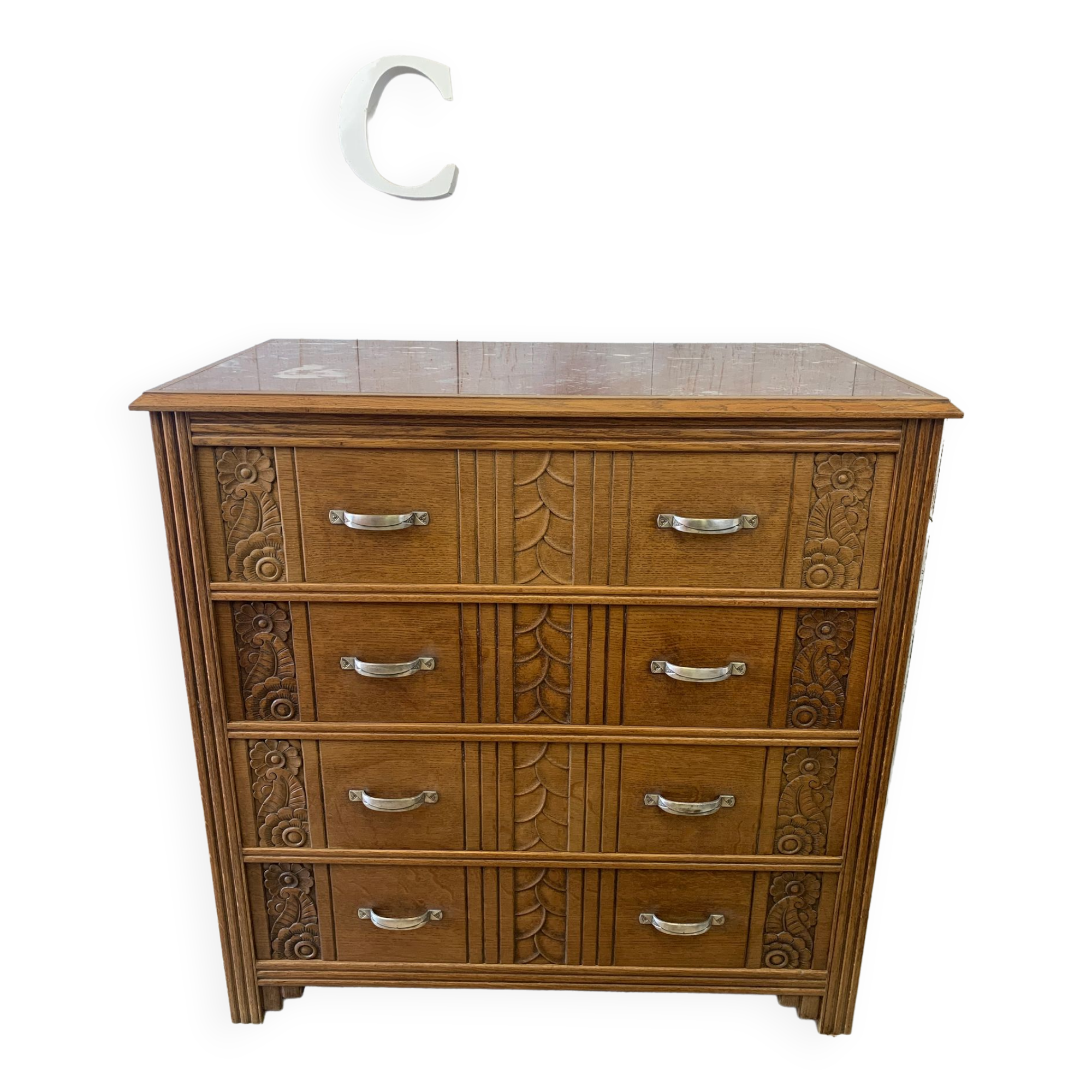 30s chest of drawers with marble top