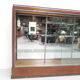 Large display cabinet with 2 sliding glass doors