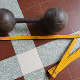Vintage cast iron dumbbells