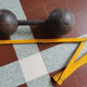 Vintage cast iron dumbbells
