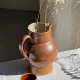 Set of 6 vintage dessert plates made in Poland with a plant motif.