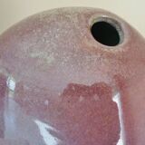 Pebble-shaped ceramic vase, signed