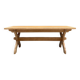 Grande table de ferme en chêne massif pieds croisés (rénovée)