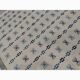 White and blue rug with Berber patterns, hand-woven in natural wool