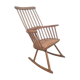 Rocking brutalist chair in oak, France, 1920s