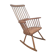 Rocking brutalist chair in oak, France, 1920s