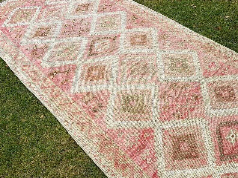 Vintage Turkish hallway rug 150x330 cm