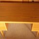 Oak-plated desk and formica 60s/70s