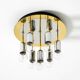 80s Post-Modern Ceiling Lamp by Schmidt Leuchtenfabrik, in brass and chrome