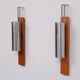 Vintage France Stainless Steel Tube wall lamps 1970s