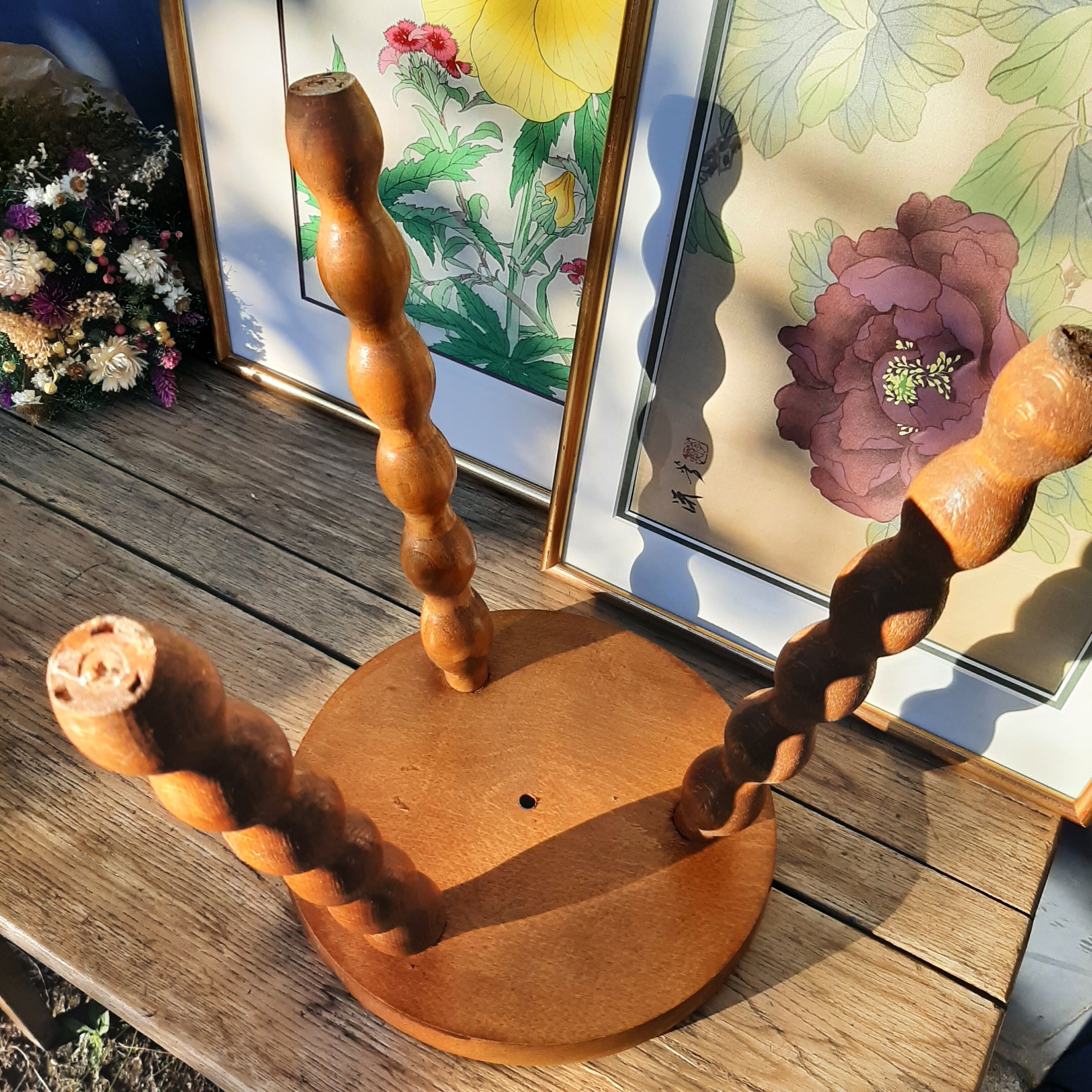 Vintage tripod wooden stool