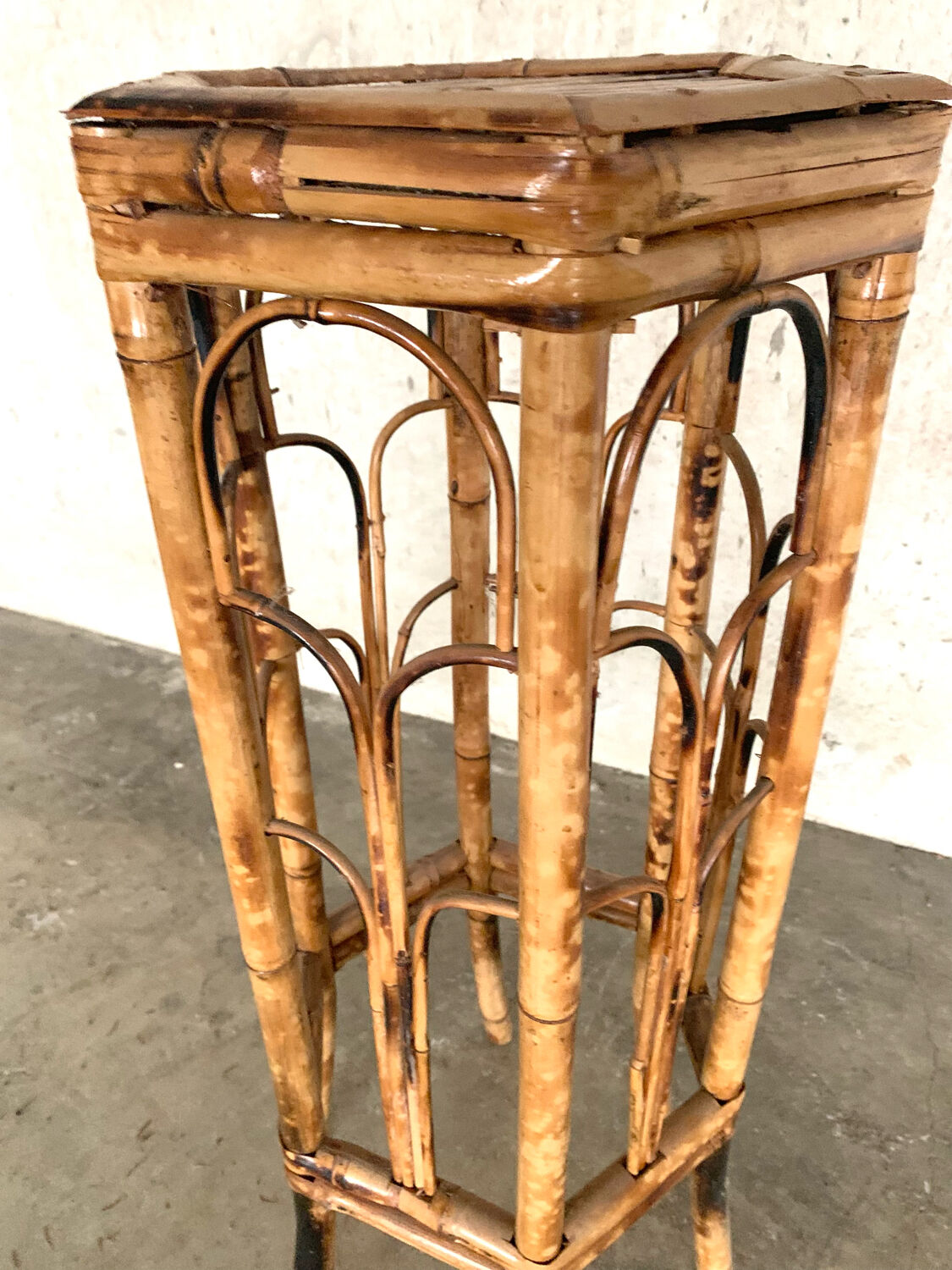 Rattan side table