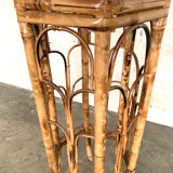 Rattan side table