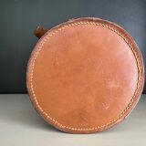 Leather collar box, circa 1900.