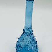 Large vintage blue glass bottle from Empoli