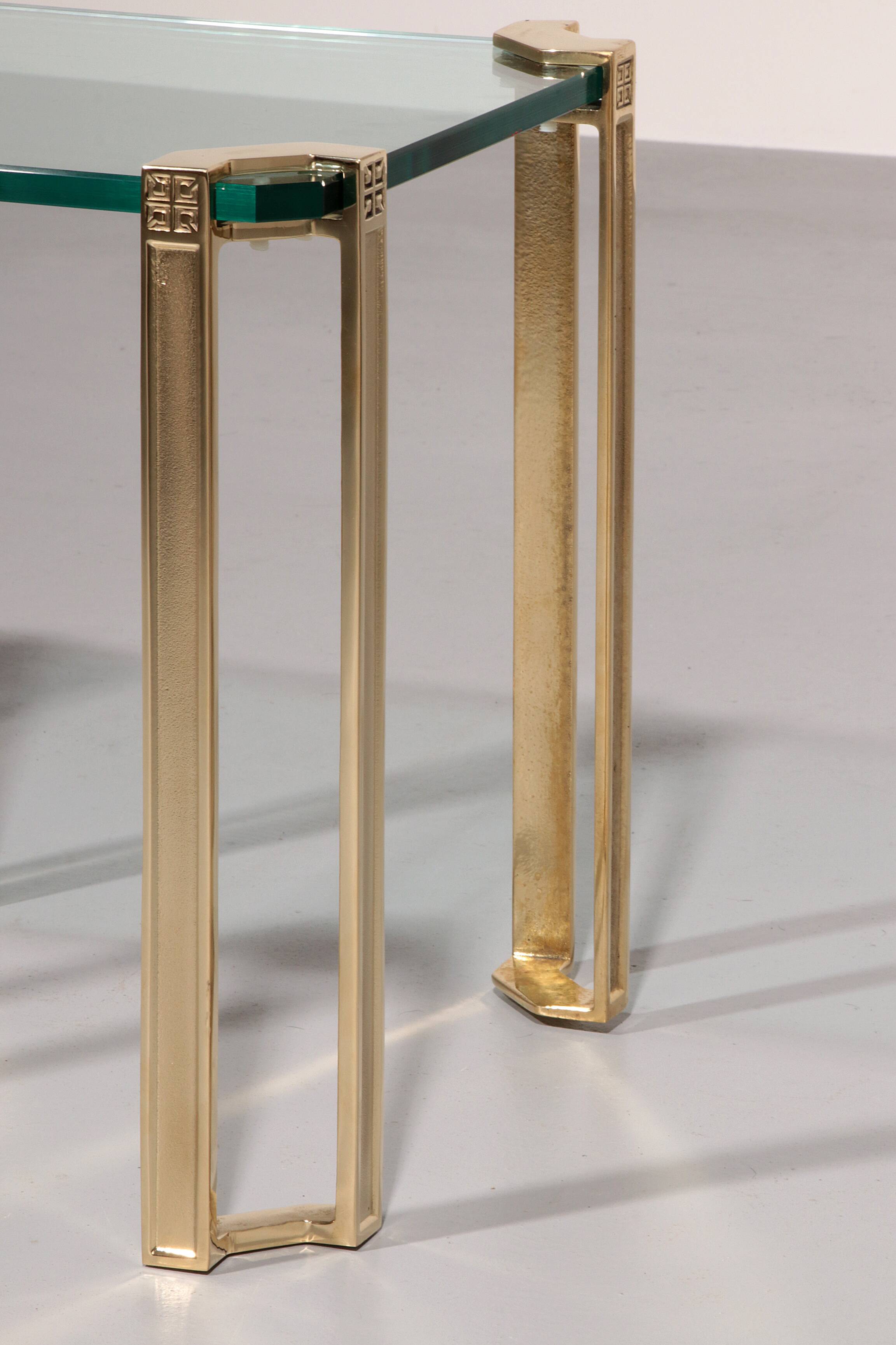 Peter Ghyczy high-gloss brass T24 side tables, 1970s (40x40x45)