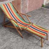 Vintage deckchair, lounge chair or chaise longue