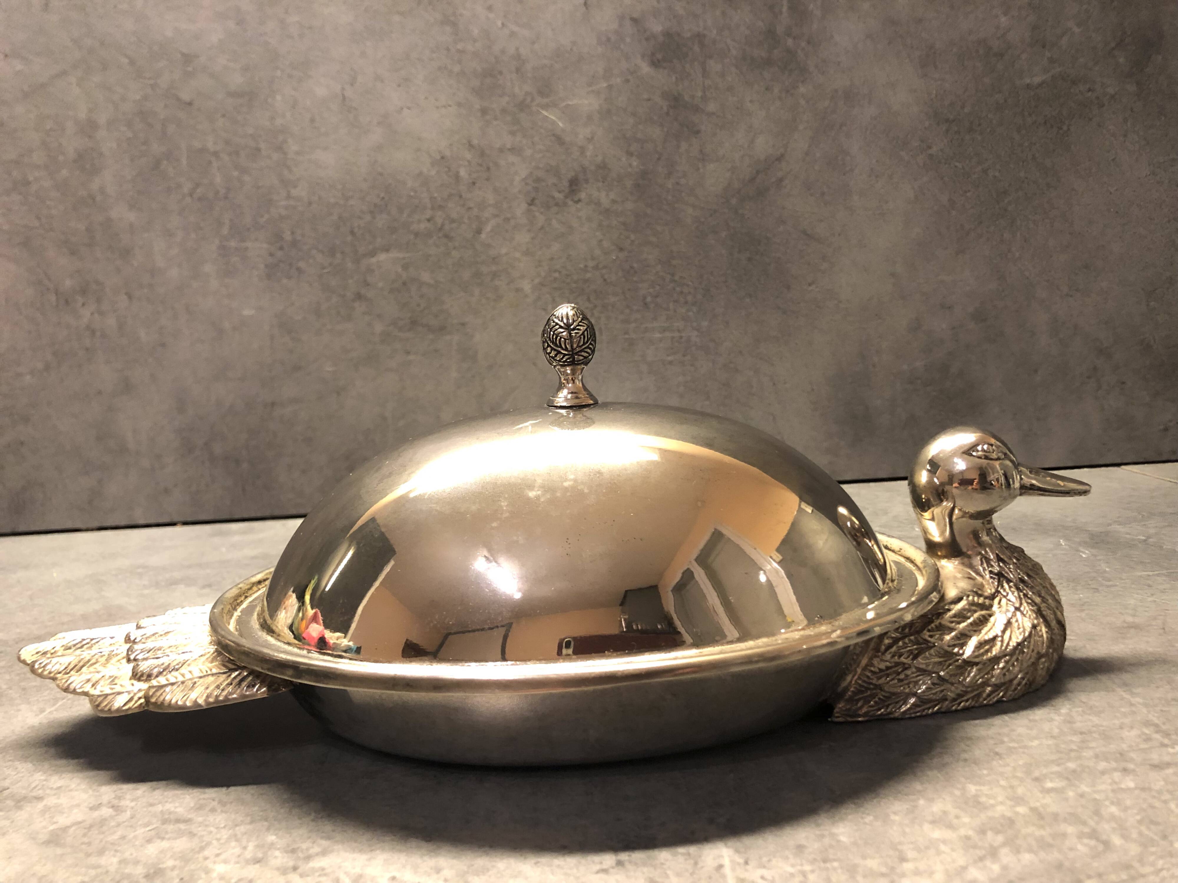 Silver-plated foie gras dome