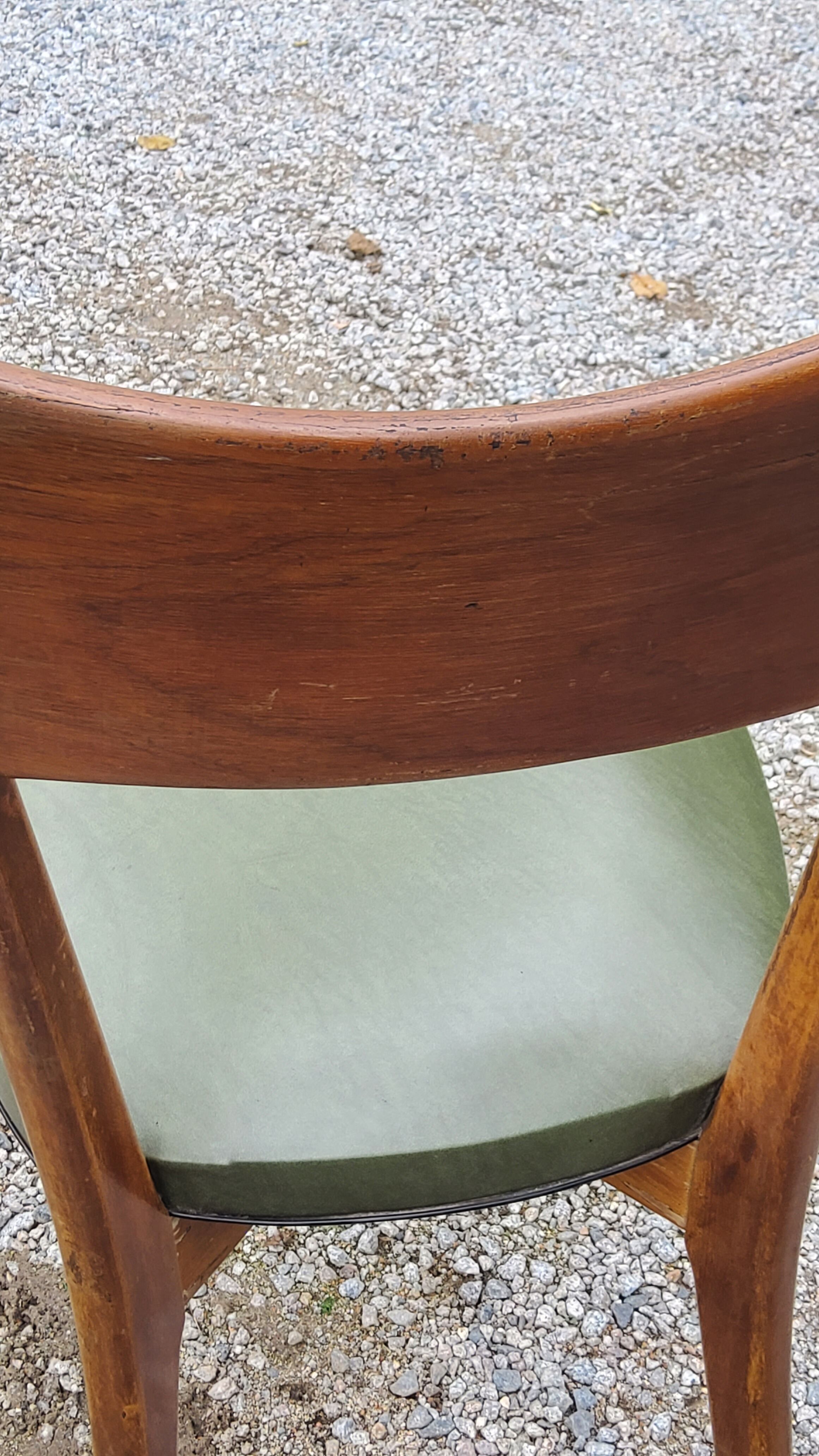 Pair of 50's Scandinavian style mahogany chairs