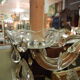 Glass stamp chandelier cut 6 lights