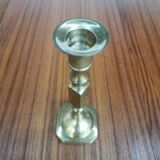 Duo of brass candle holders