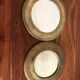 Lot de petits miroirs ronds en laiton oriental