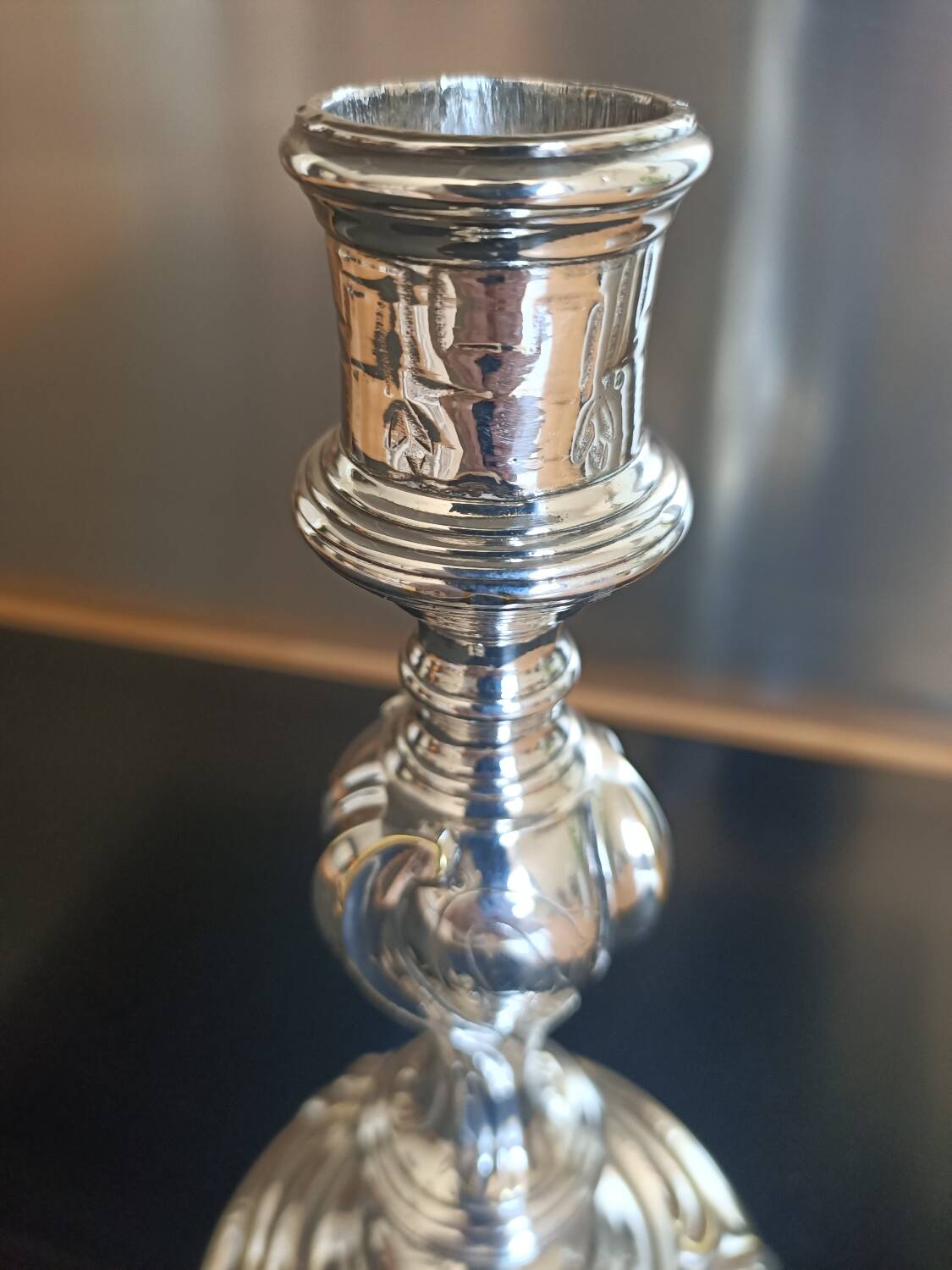 Louis XVIIIth century silver candlestick