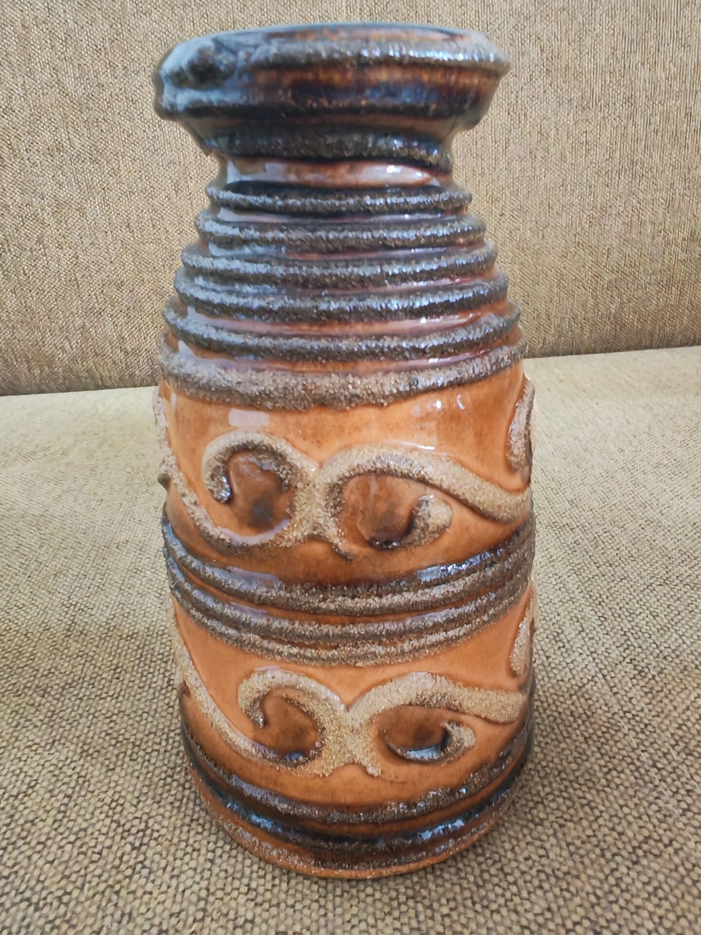 Composition de 3 vases allemandes  style brutaliste 1960