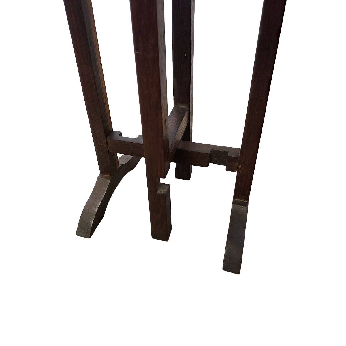 Old French Oak Folding Side Table, mid-century