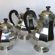 Tea service party and silver metal coffee