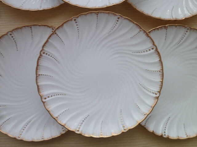 Set of 6 plates with fine faience dessert from Sarreguemines 1860 1919