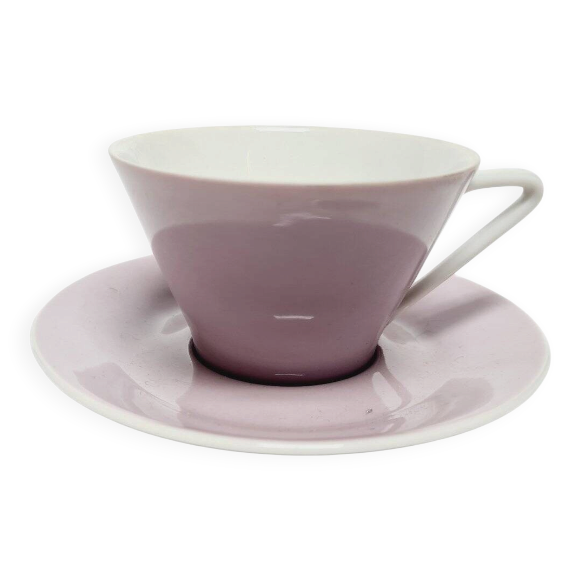 Tasse et soucoupe postmodernes, Pologne, années 1970, ensemble de 2