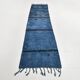 Blue Black Antique Turkish Runner Rug, 79x342Cm