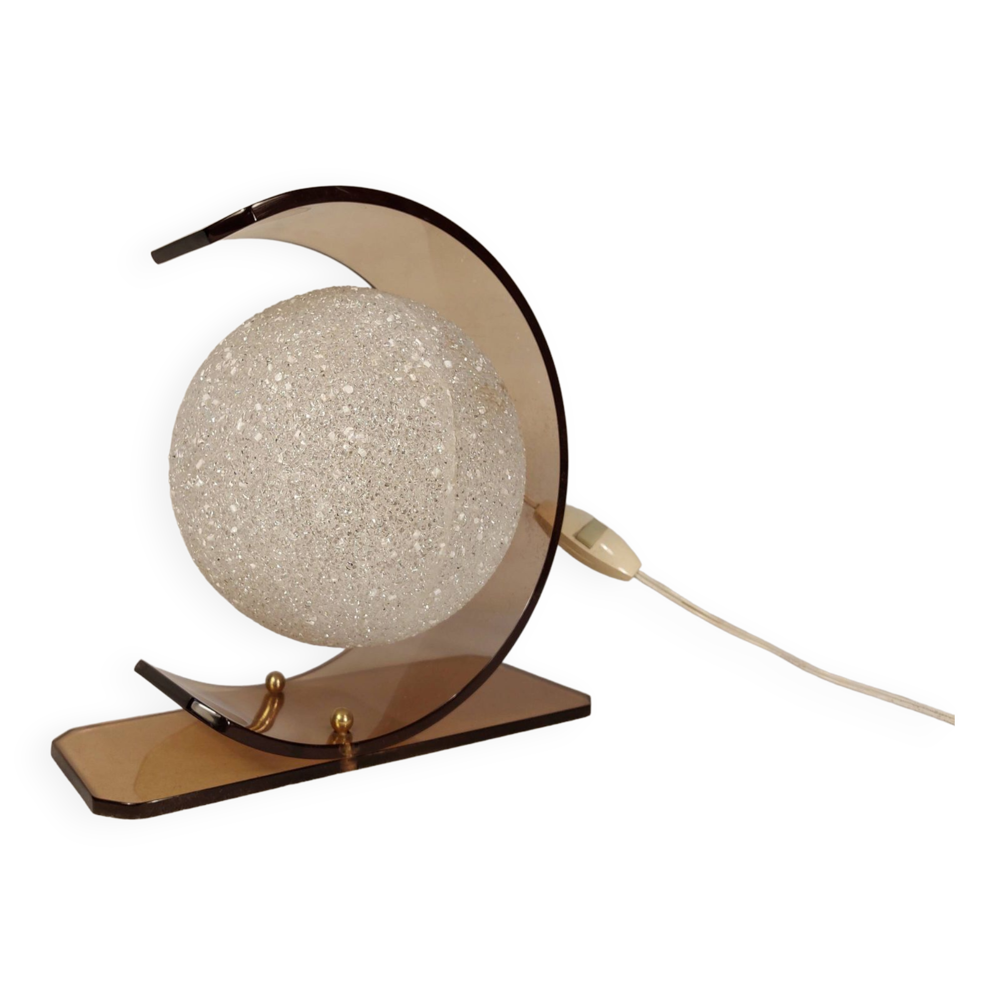 Vintage table lamp in plexiglass and Perspex