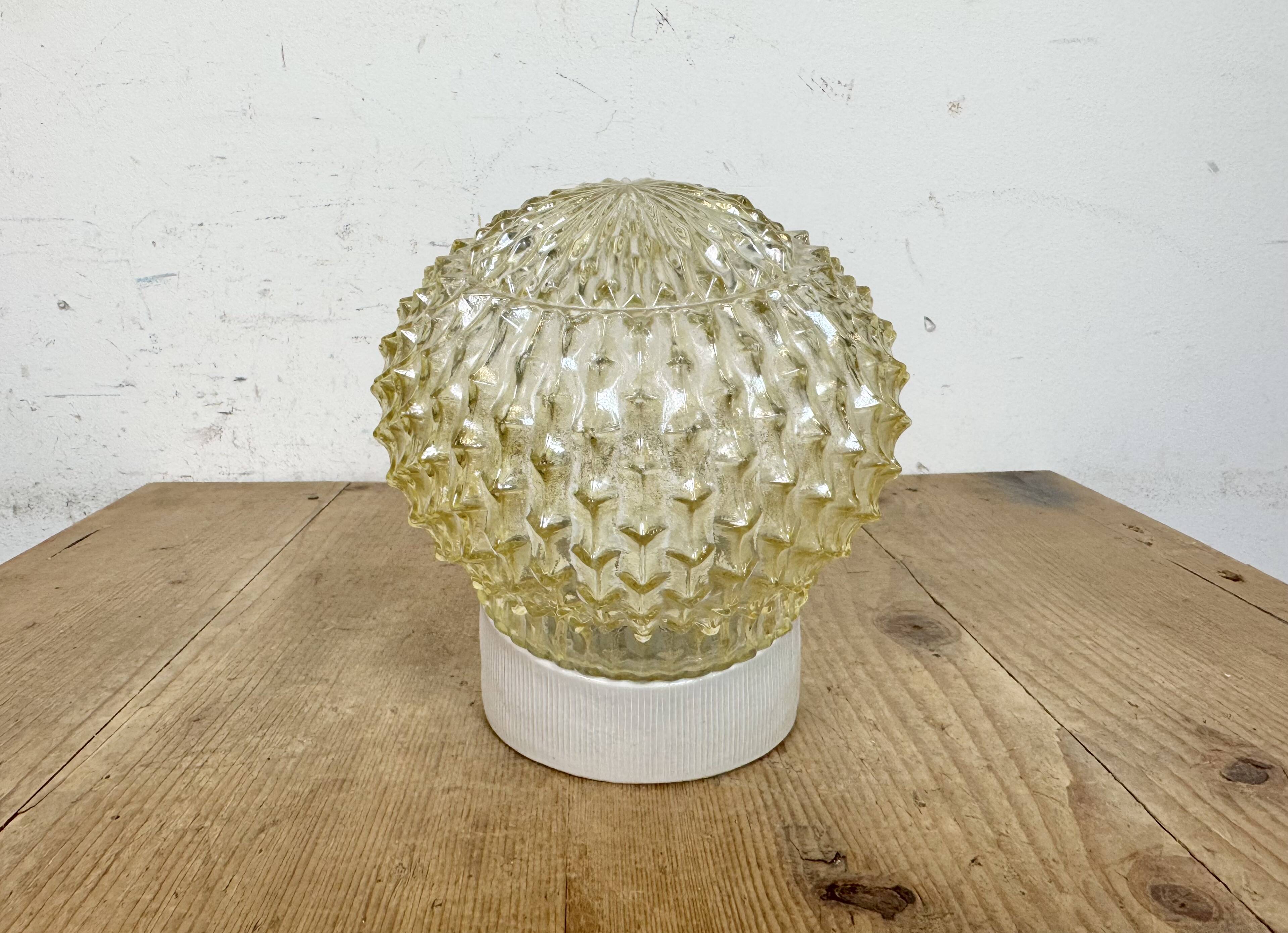 Vintage White Porcelain Wall Light, 1970s