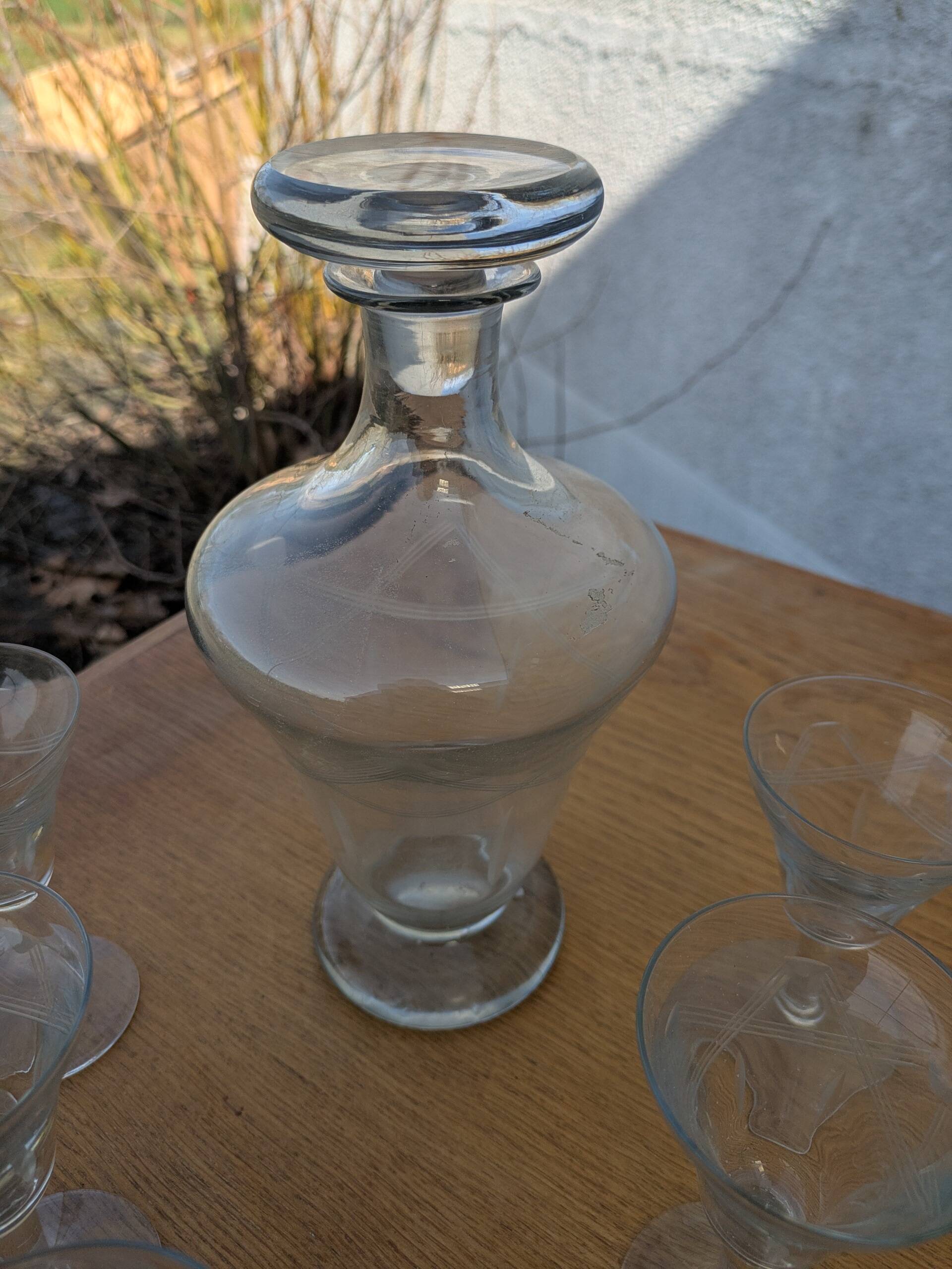 Carafe and glasses