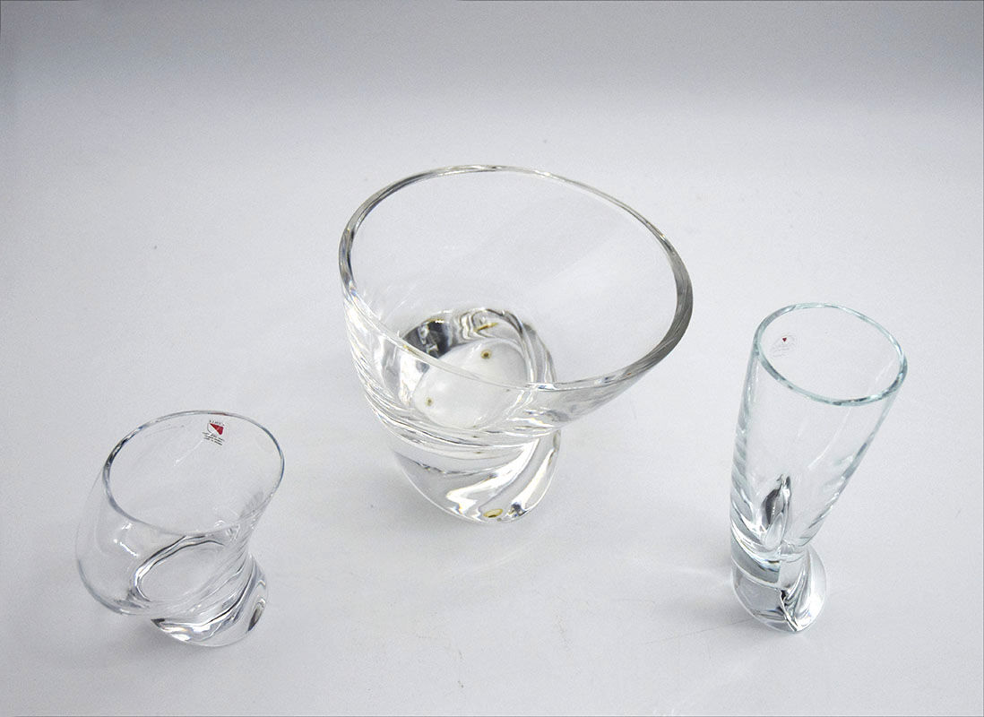 Angelo Mangiarotti for Cristallerie Il Colle 1970s drinking set