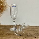 5 small Bohemian crystal flutes
