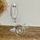 5 small Bohemian crystal flutes