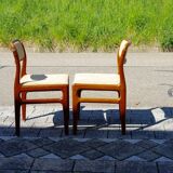 Pair of vintage chairs by johannes andersen 1960