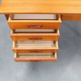 Mid-century Danish freestanding teak writing desk