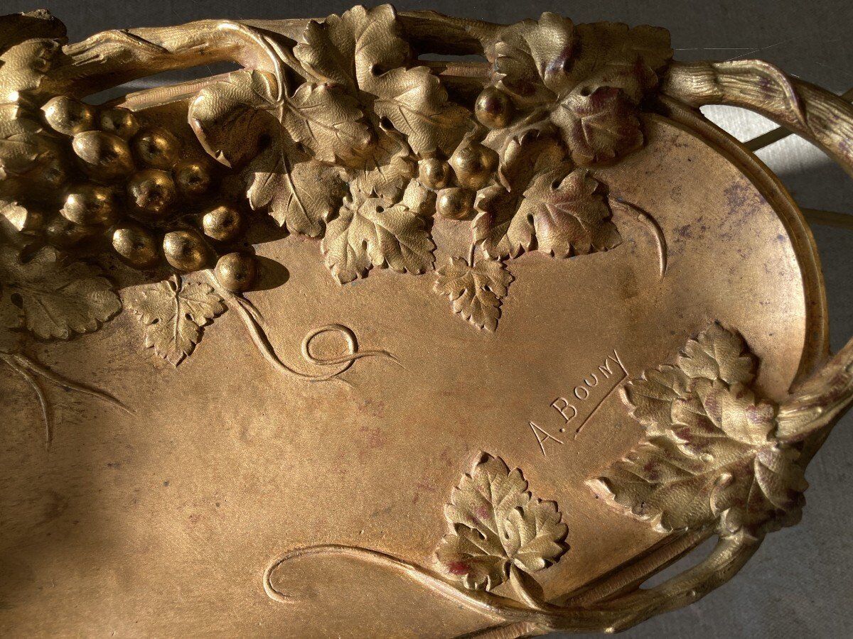 Vide poche en bronze doré, A. BOUNY, Art Nouveau