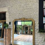 Gold Leaf Gilded Mantelpiece Mirror 152.5cm/125.5cm