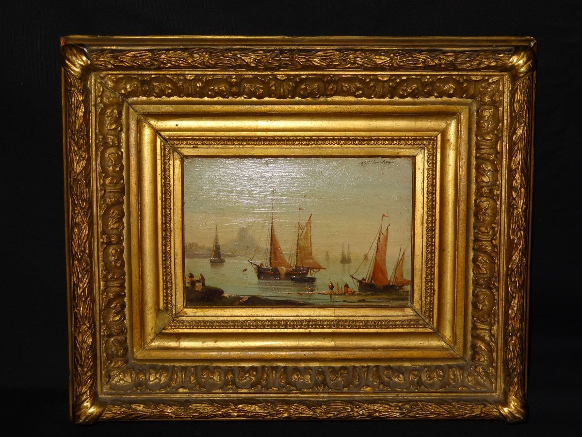 Oil painting on wooden panel