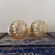 Pair of vintage golden globe wall or ceiling lights